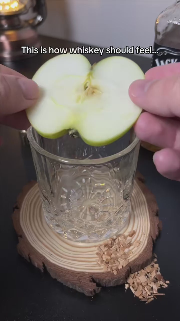 Kit pentru afumat whisky cu arzător, 6 arome de lemn și 2 pahare