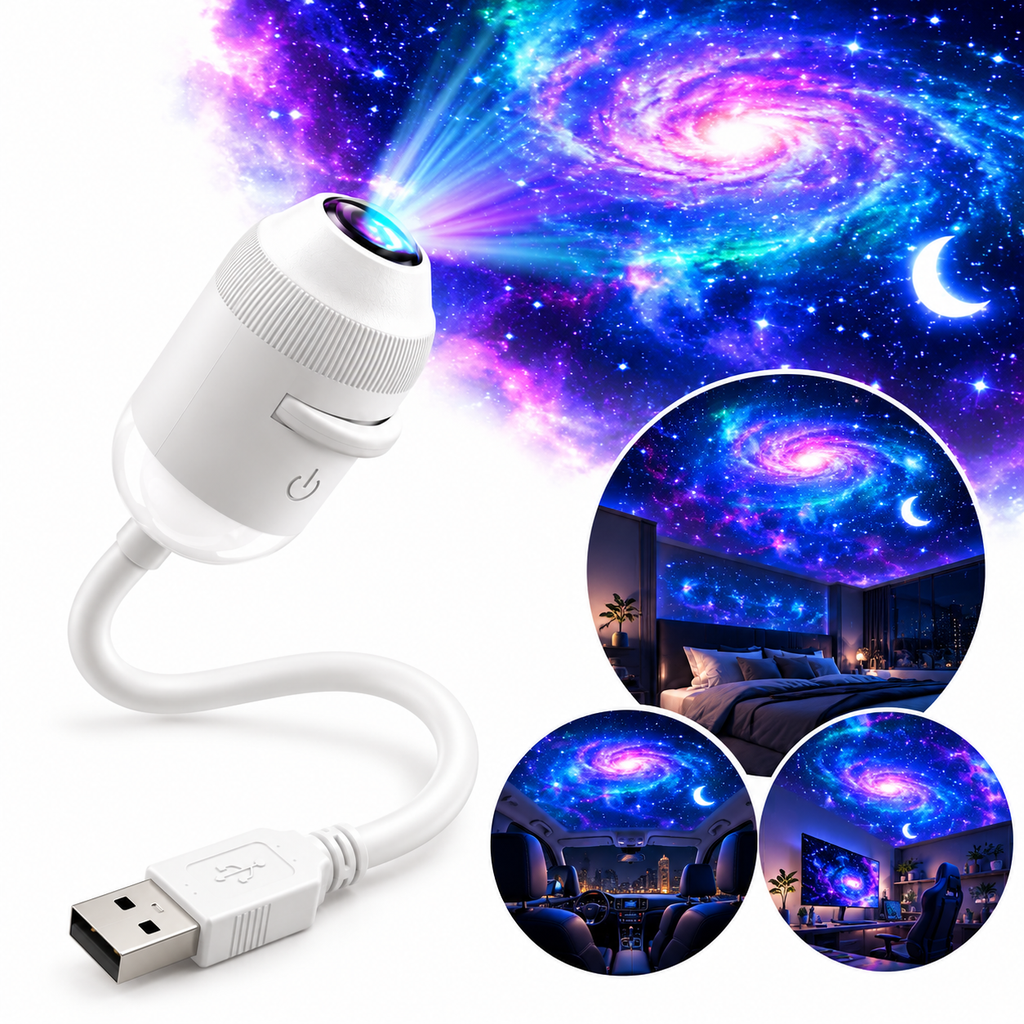 DINUZO Galaxy Projector – Transformă orice cameră într-un cer înstelat